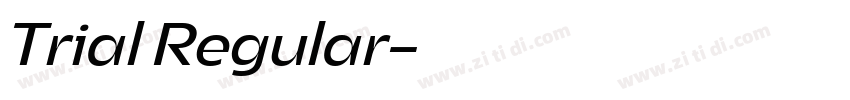 Trial Regular字体转换